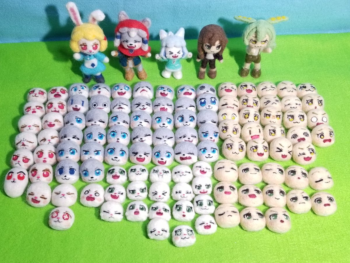 nyofoolest's tweet photo. 無限に表情を増やせる羊毛フェルト人形
#自分の楽しみのためだけに作った作品を見せて https://t.co/BV8gvAGDBk