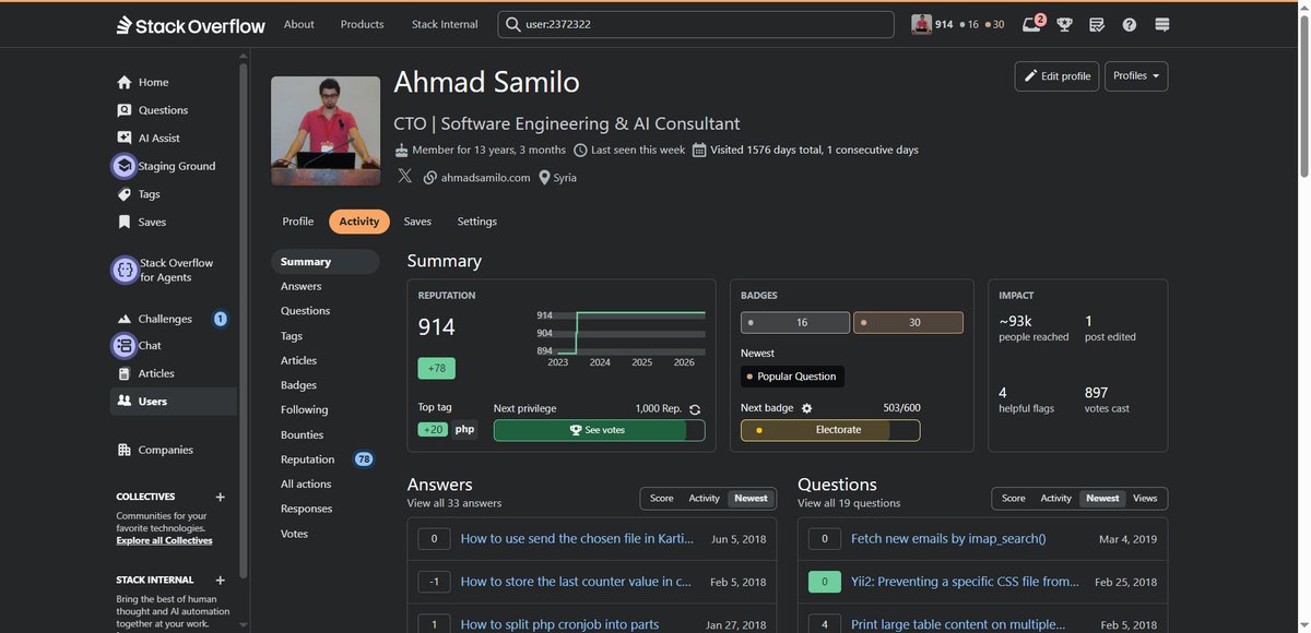 Ahmad_Samilo's tweet photo. Stack Overflow—where our memories lived before AI changed everything. 💙

#StackOverflow #ProgrammerLife #CodingMemories #BeforeAI #DeveloperLife https://t.co/0FimNPajbC