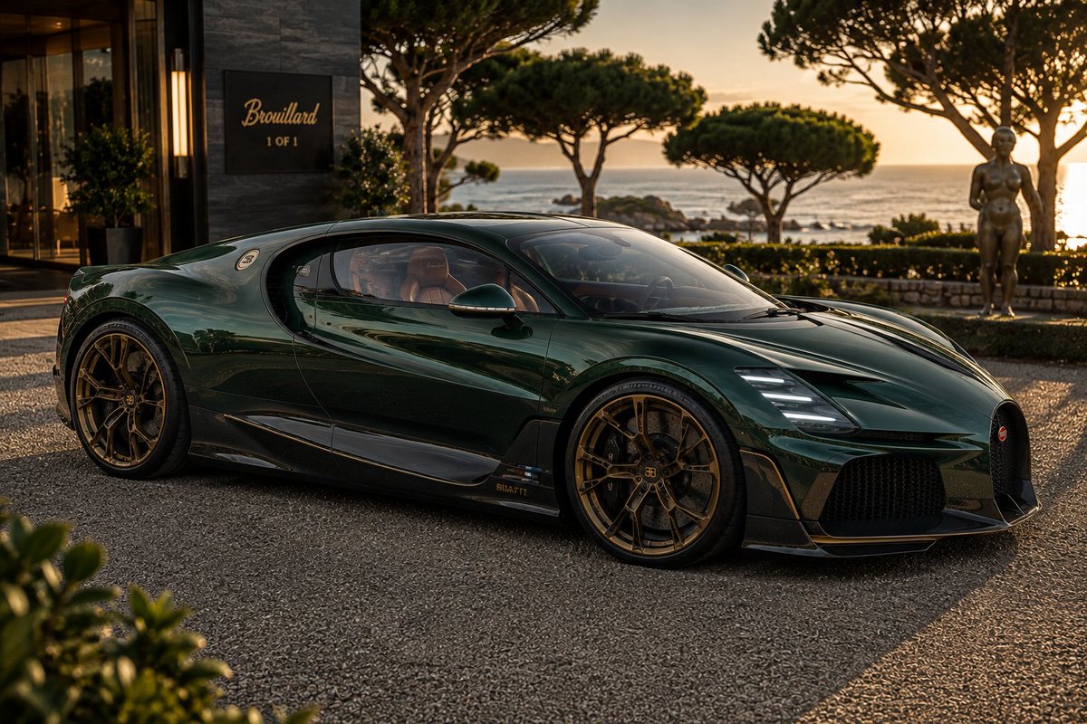 revscaler21's tweet photo. 🌿 Meet the Bugatti Brouillard — a breathtaking one-off masterpiece from Programme Solitaire. Combining extreme performance, timeless design and bespoke craftsmanship, this hypercar proves that exclusivity has no limits. 🏎️✨

#Bugatti #Brouillard #ProgrammeSolitaire #Hypercar https://t.co/LvSqReHPAV