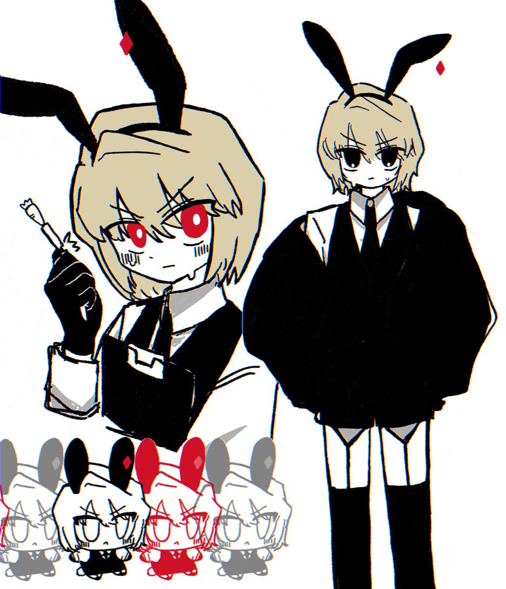 uni_wo_'s tweet photo. 🐰⛓️
バニーの日遅刻 https://t.co/5zaRgA0FAg