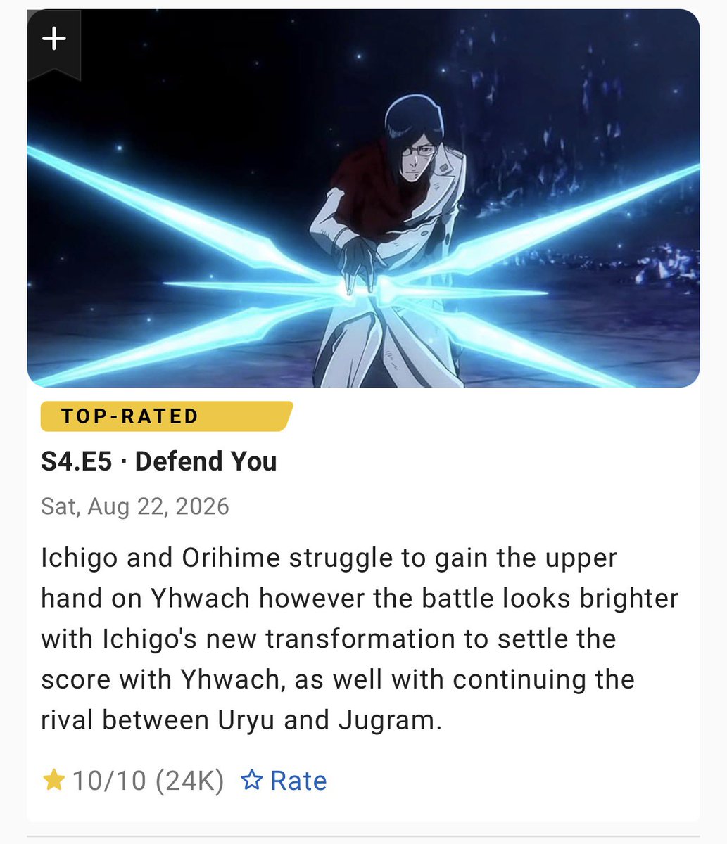 LogicalVIK's tweet photo. yeaahhhhh Bleach gotta be the best anime after TYBW. 
#Bleach #TYBW https://t.co/Ny25cWRDSS