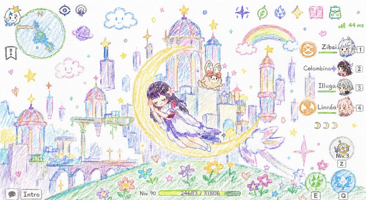 hey_blurry's tweet photo. Handwritten-style genshin impact https://t.co/by2GlYIuPo
