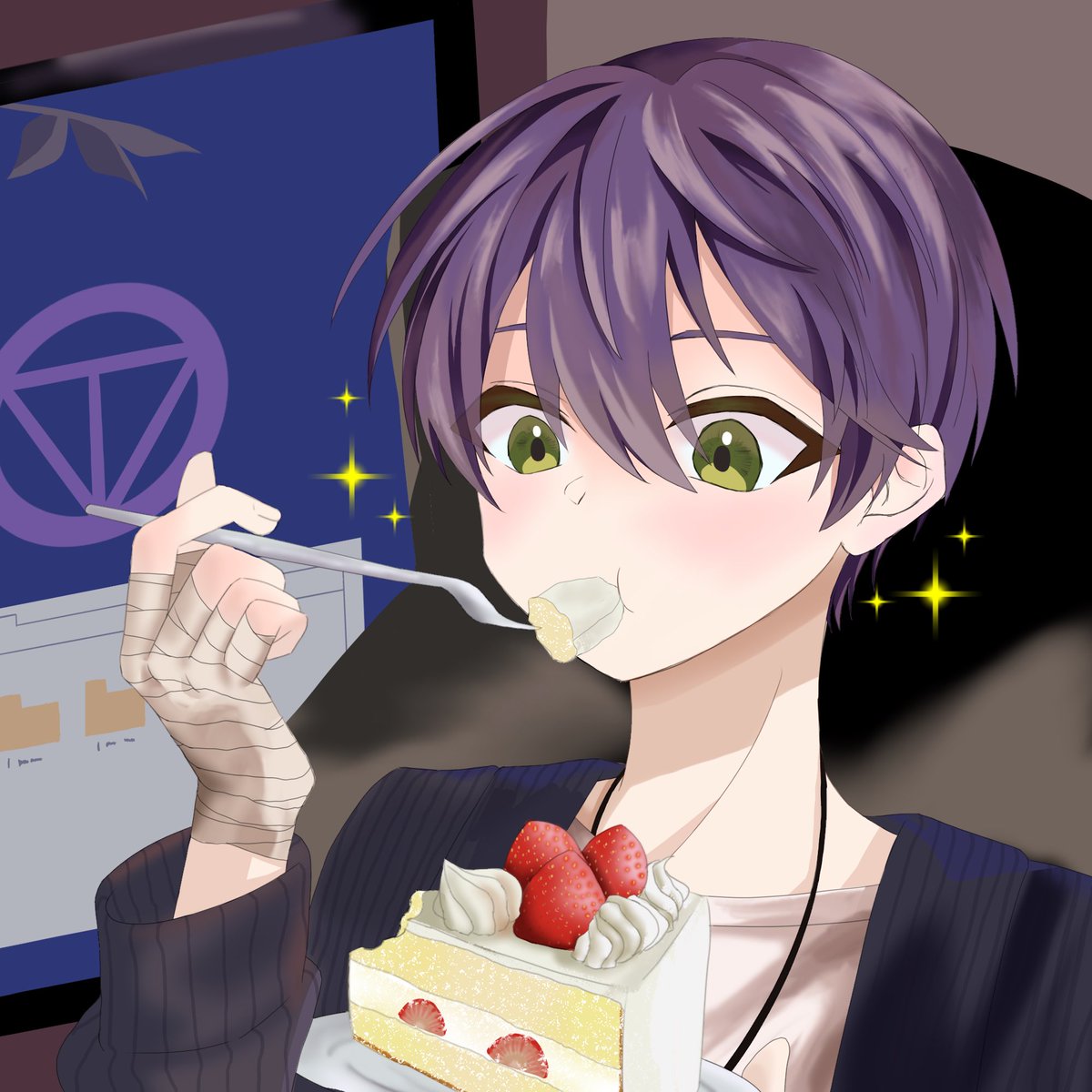 xYY31UbBA31967's tweet photo. ケーキうまっ！

#剣持刀也生誕祭2026
 #金剛力也像 https://t.co/VRrj2V7922