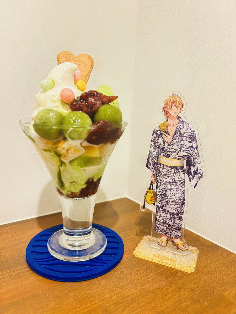 noa_1416's tweet photo. 那月くんと抹茶パフェ🍵🍨💛 https://t.co/W50pXvKhfa