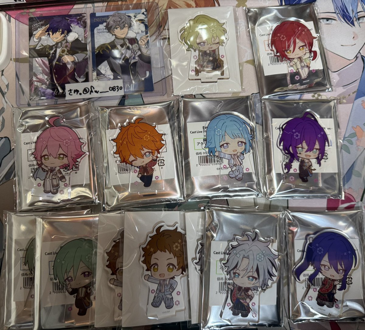 Sw____0830's tweet photo. 【交換】あんスタ アニカフェ アクスタ ステッカー

〖求〗斑 渉（友人分） 
ジュン 泉 レオ 日和 こはく

郵送交換
スタフォニ日和はジュンとの交換のみ
検索からもお気軽にお声掛けください https://t.co/9X7EyS15Wm