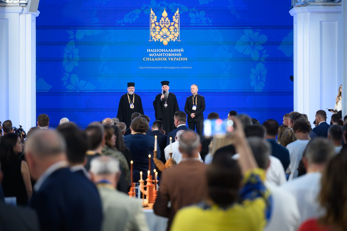 ZelenskyyUa's tweet photo. Today, at the National Prayer Breakfast, in one hall, side by side, are people of different faiths, political views, professions, and nationalities. But events like this underscore that any differences between us do not matter when it comes to what matters most. Truth. Peace. And how prayer, in difficult moments, unites everyone. This is the common language we do not always speak with one another. But it is the language we know how to use when we speak to heaven about what matters most.

Speak more about Ukraine, do more for Ukraine, visit Ukrainians whenever possible. Because today, all of us seek not only peace on our land; we are fighting for the security and future of Ukraine, Europe, and the entire world, where not war and fear should prevail, but the best in people: respect, kindness, and every person's right to life.

Let us pray today for three important things. For those in captivity – that they may make it through. For those in battle – that they may return. And for peace for Ukraine – just and lasting.
