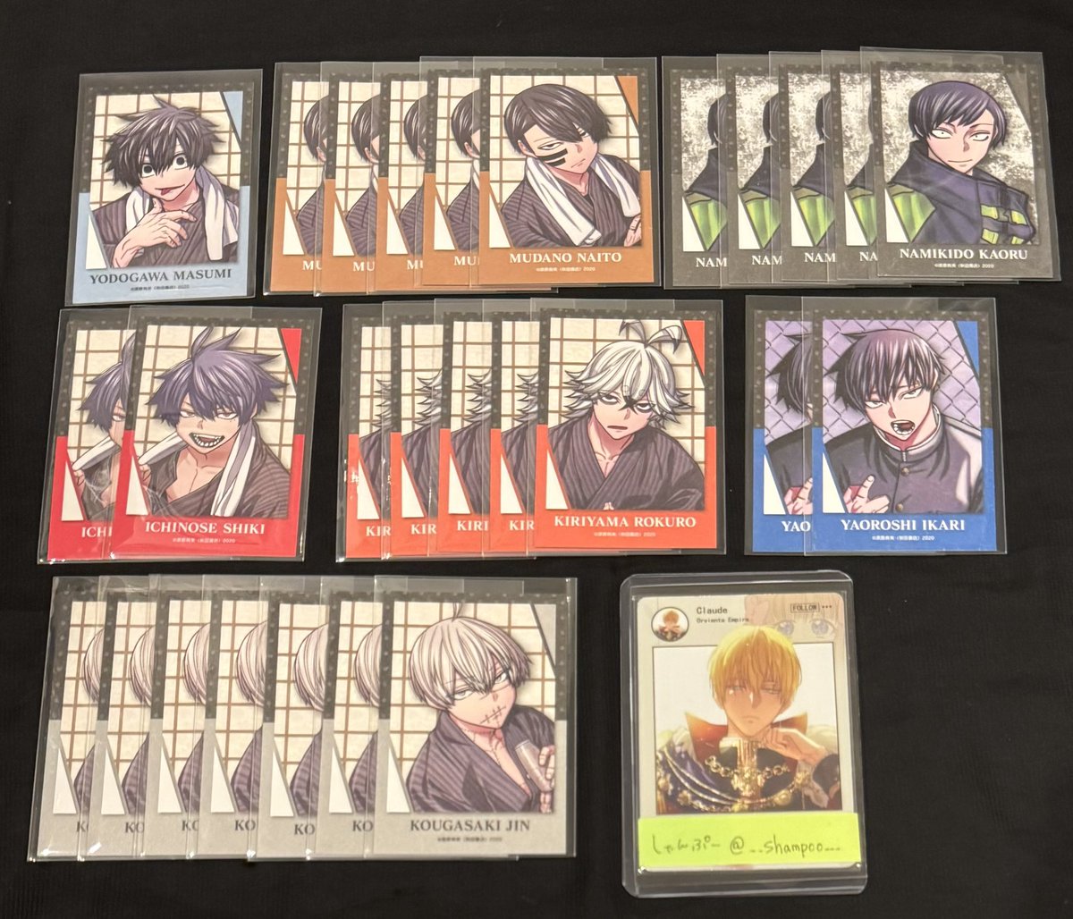 __shampoo___'s tweet photo. 【交換】桃源暗鬼 C108 コミケ アフコミ キャラカード C107 C106

(譲)*淀川、*無陀野、並木度、一ノ瀬、手術岾、矢颪、皇后崎、*花魁坂、等々力、遊摺部、屏風ヶ浦、漣

(求)*朽森、氷鷹

郵送希望です
検索からもお気軽にお声かけください https://t.co/Eg08VwHQhQ