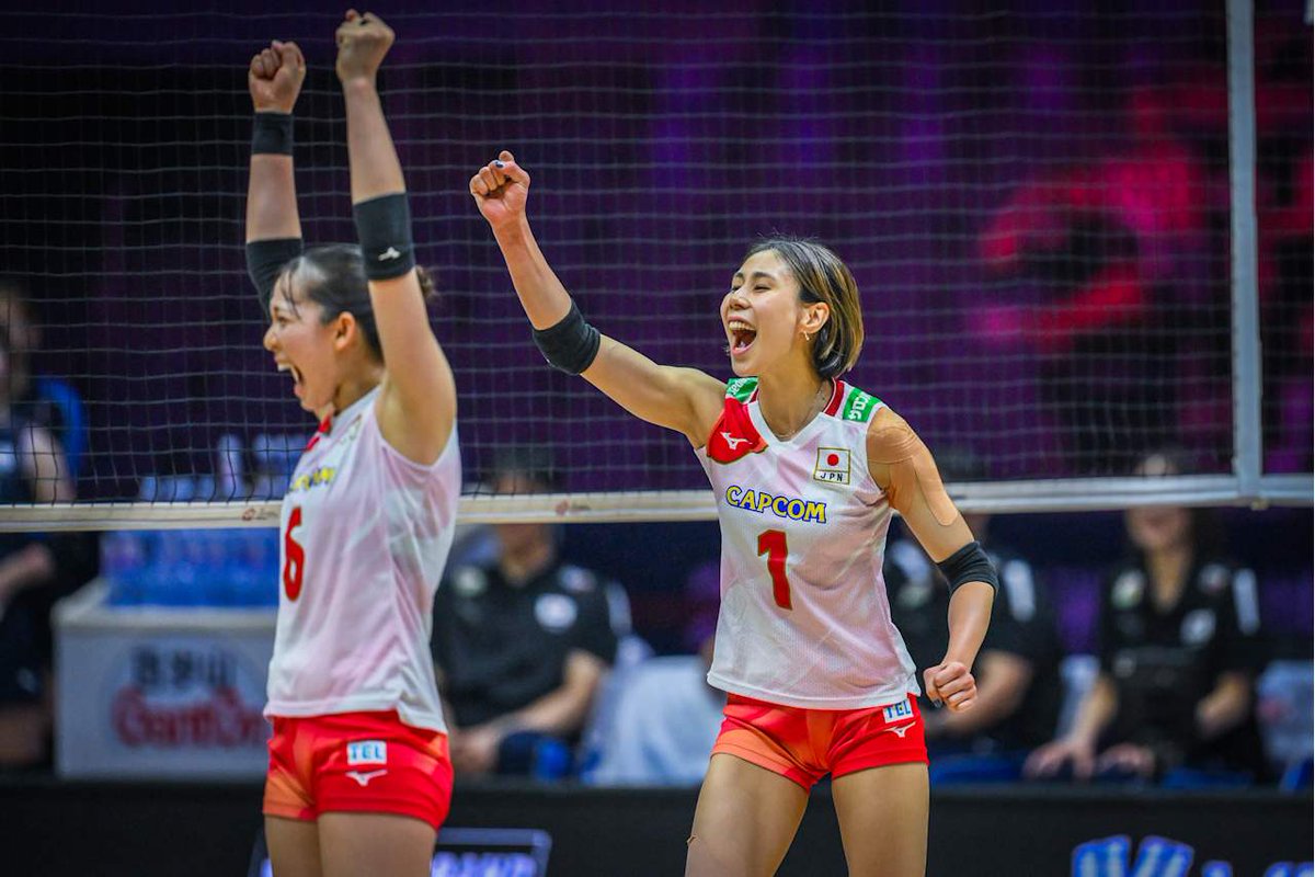 TBSvolleyboo's tweet photo. AVCバレーボール
女子大陸選手権大会

🇯🇵日本 3-0 韓国🇰🇷
(33-31,25-19,25-20)

#和田由紀子 選手が19得点🔥
#佐藤淑乃 選手 18得点🔥
#島村春世 選手10得点🔥

韓国にストレート勝利し
準々決勝進出決定👏

今大会で優勝で
ロサンゼルス五輪の出場権獲得✨

#バレーボール女子日本代表 
皆さんの活躍応援しています✊

©️ volleyballworld