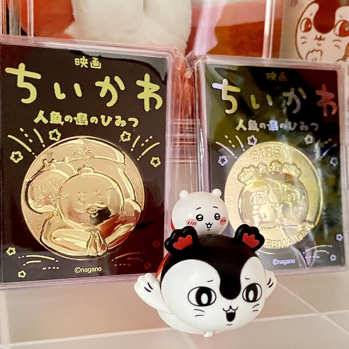 pero_ten_'s tweet photo. ちょっとだけちい活⭐️
それから、ロイズ貰っちゃった✨✨
夫がちいかわ観に行ったんやけど、らんどで瞬殺してたメダルまでお土産で買ってきてくれたよおお😭特典は今回凄く頑張ってたちいちゃん♡

#映画ちいかわ https://t.co/ee3Gbds71B