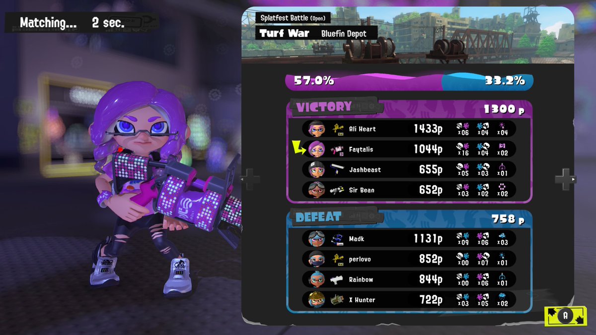 faytalis_a's tweet photo. I hate this weapon and I’m bad at aiming with shooters at all. But wtf. 😔 

#Splatoon3 #スプラトゥーン3 https://t.co/4GW1cUaoZ4