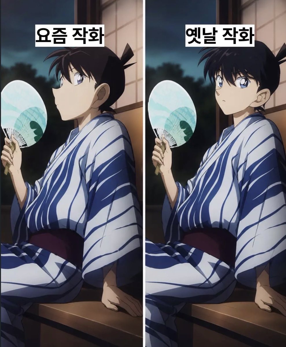 dailyonjeje's tweet photo. 일본인들도 그리워하는 코난
요즘 버전 vs 옛날 버전 

아이버전은 요즘이 더 귀여운데 
성인버전은 옛날이 확실히 낫긴하네.. https://t.co/rHfynp2nxK