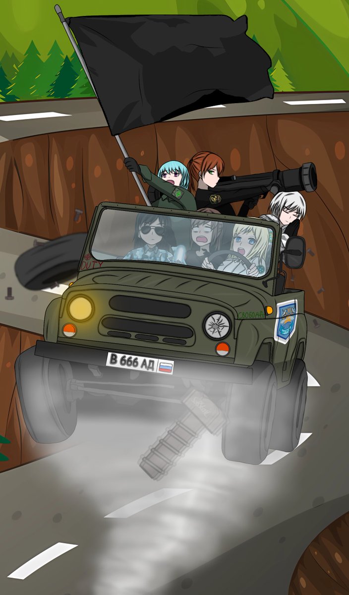 SobStail's tweet photo. Old and new versions of the my artwork.
This absurd situation unfolds in the Chernobyl Exclusion Zone.

#digitalart #originalcharacter  #anime #stalker https://t.co/oii2yzmQ91