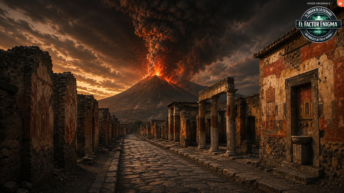 TxeluMD's tweet photo. Tradicionalmente se ha fechado el 23 de agosto del año 79 la erupción que sepultó #Pompeya. Hoy existen indicios de que pudo producirse semanas más tarde, recordándonos que incluso la historia puede revisarse a la luz de nuevas evidencias.  #Historia #Arqueología #ElFactorEnigma https://t.co/qCpvEWlZua