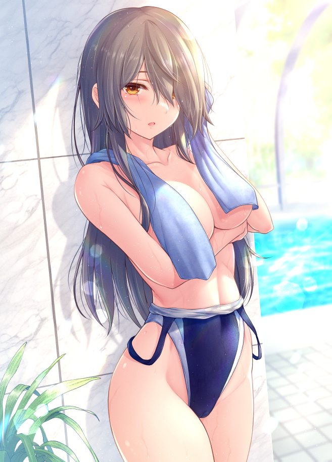 ryuakt's tweet photo. 榛名の髪留め外したらメカクレっぽくなるのではと思い描いてみた。
#艦これ https://t.co/ELrXbw35Gq