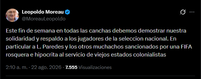 traversasilvia's tweet photo. Gracias,  @MoreauLeopoldo  #MalvinasArgentinas
@FIFAcom  se fue a la mierda. https://t.co/nuvOHWUsU3