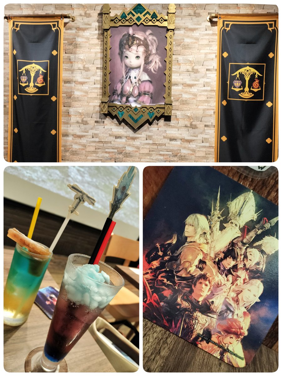 koha_mofu's tweet photo. エオカフェ行ってきたー！！
前行った時はまだ紅蓮進行中だったからやっと色々分かるようになって嬉しい☺️
蒼天のコースター出たので家宝にします✨ https://t.co/aYsIic8B5m