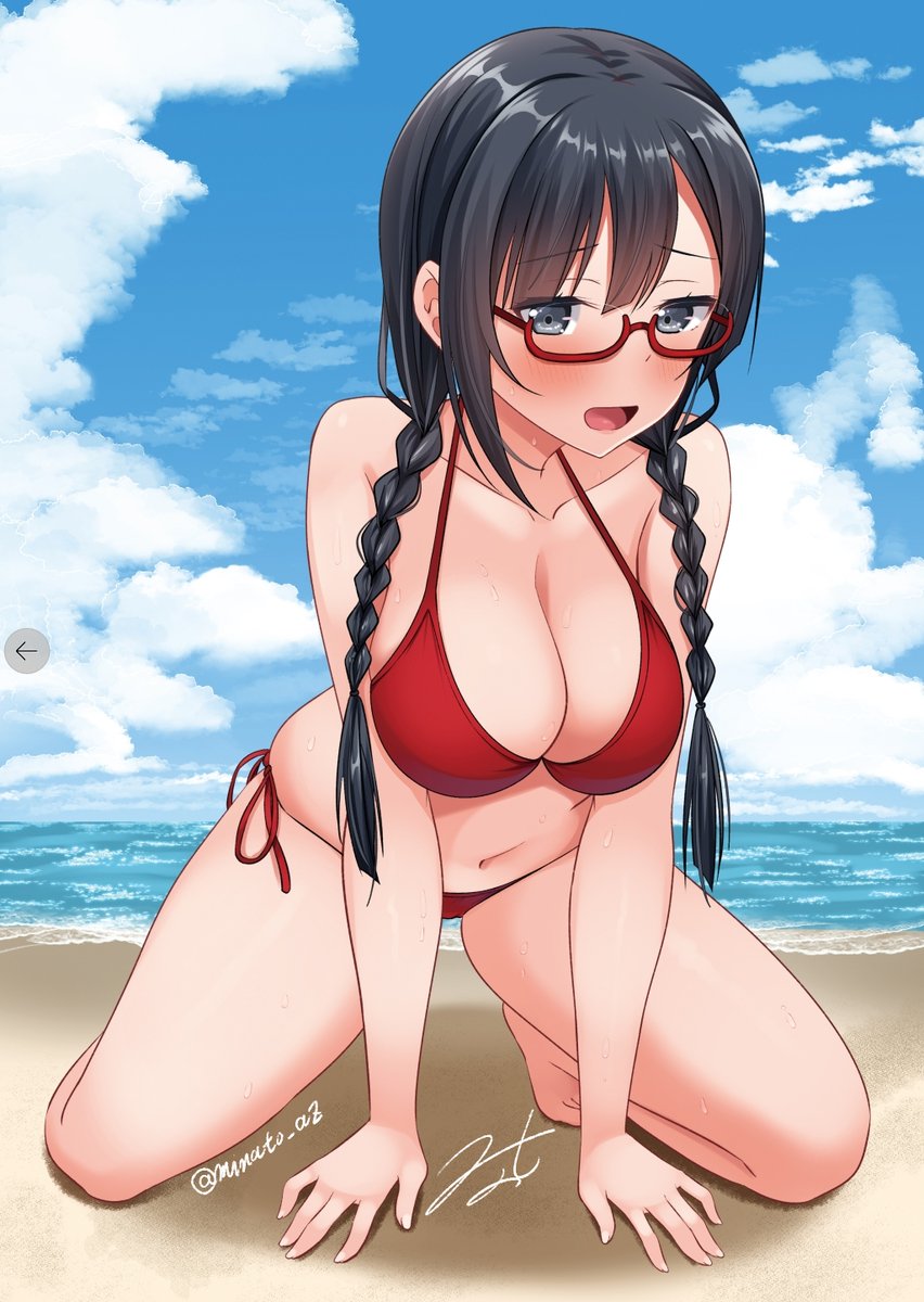 minato_az's tweet photo. まだまだ暑いので水着の菜々さんで涼を感じたい😌 https://t.co/Tjukvdt6Uk