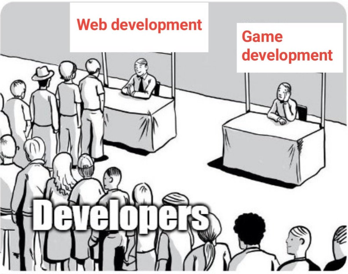 SakshiSugandhi's tweet photo. Why is web development crowded but game dev isn't? https://t.co/xndWrnKcop