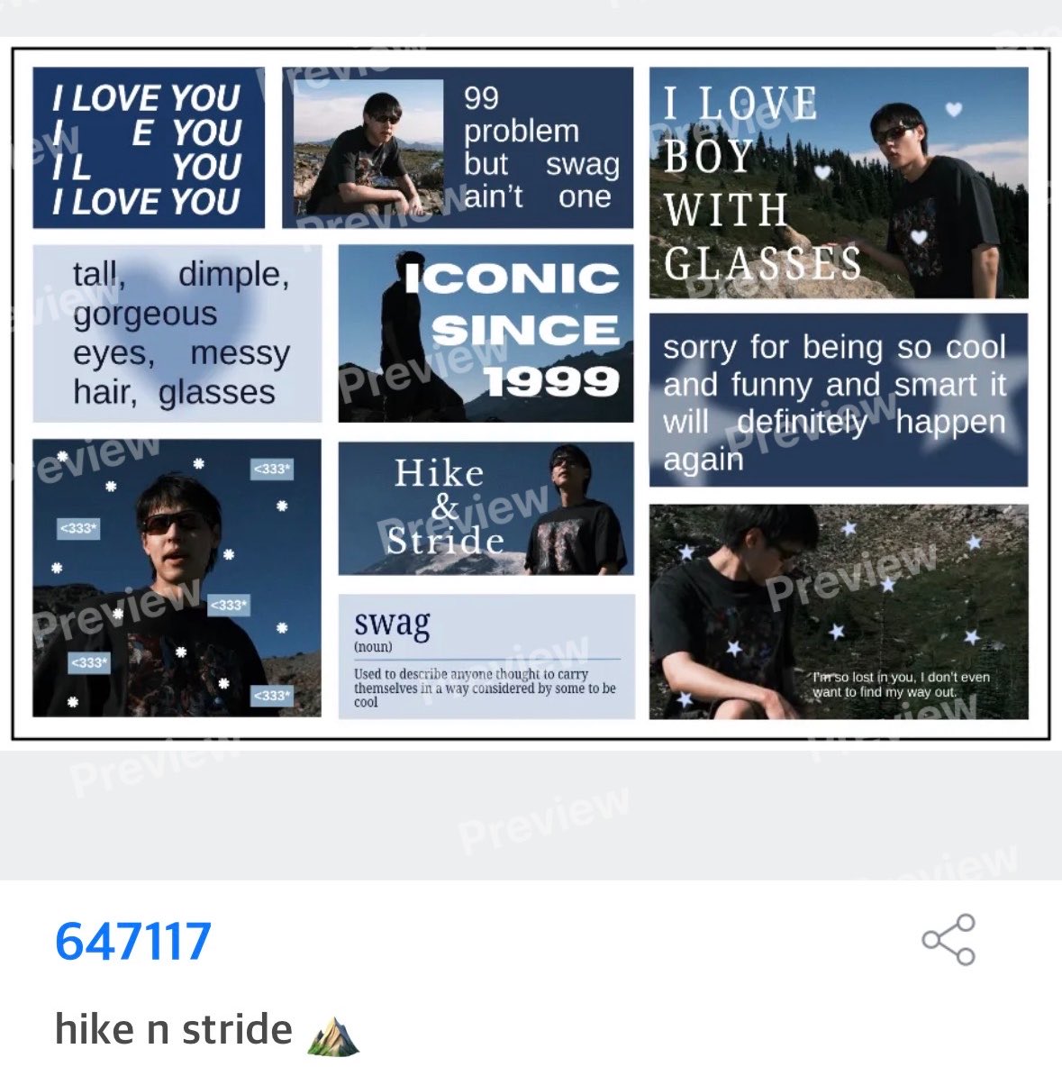 dimpcheek's tweet photo. billkin moshi moshi sticker code

codes are shown in the pictures
* for personal use only*

ปริ้นท์แล้วมาอวดกันได้นะค้าบ

#bbillkin https://t.co/rlTMrCEljz