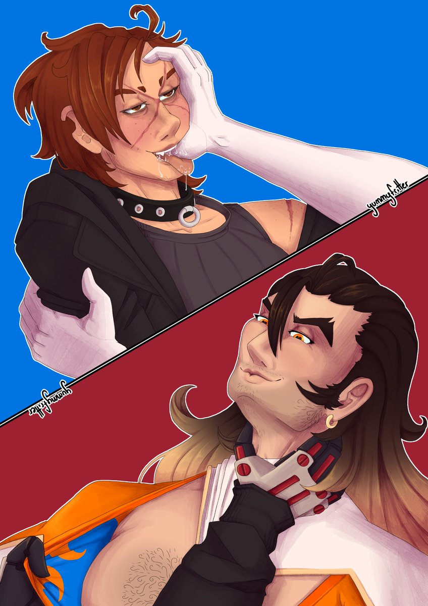YummyFritter's tweet photo. Just a little manhandling between... "friends" 
#flambert Villain Robert AU by @1127_art https://t.co/9TPOHlgM0d