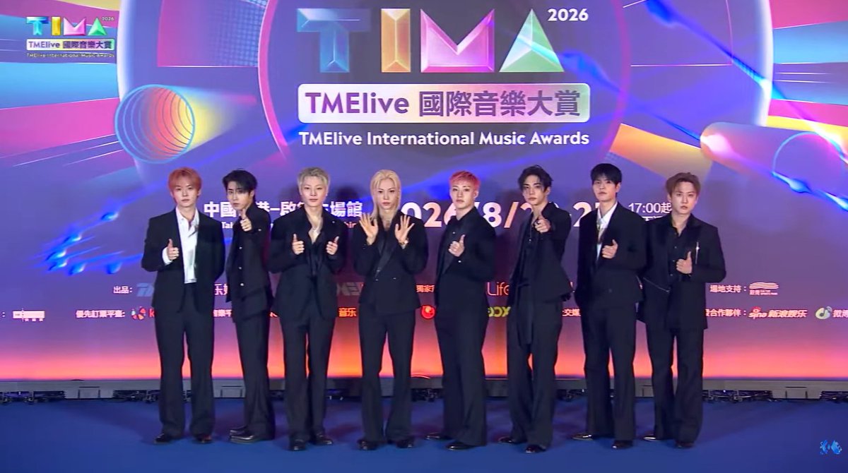 TIMA_global's tweet photo. #StrayKids at Red Carpet for 2026 TMElive International Music Awards

※RED CARPET, 授賞式⇨ 日韓同時生放送
📲 https://t.co/tvS9LfMAPI

#TIMA #TIMA2026 #TIMA國際音樂大賞 https://t.co/GwAdNXoUCq
