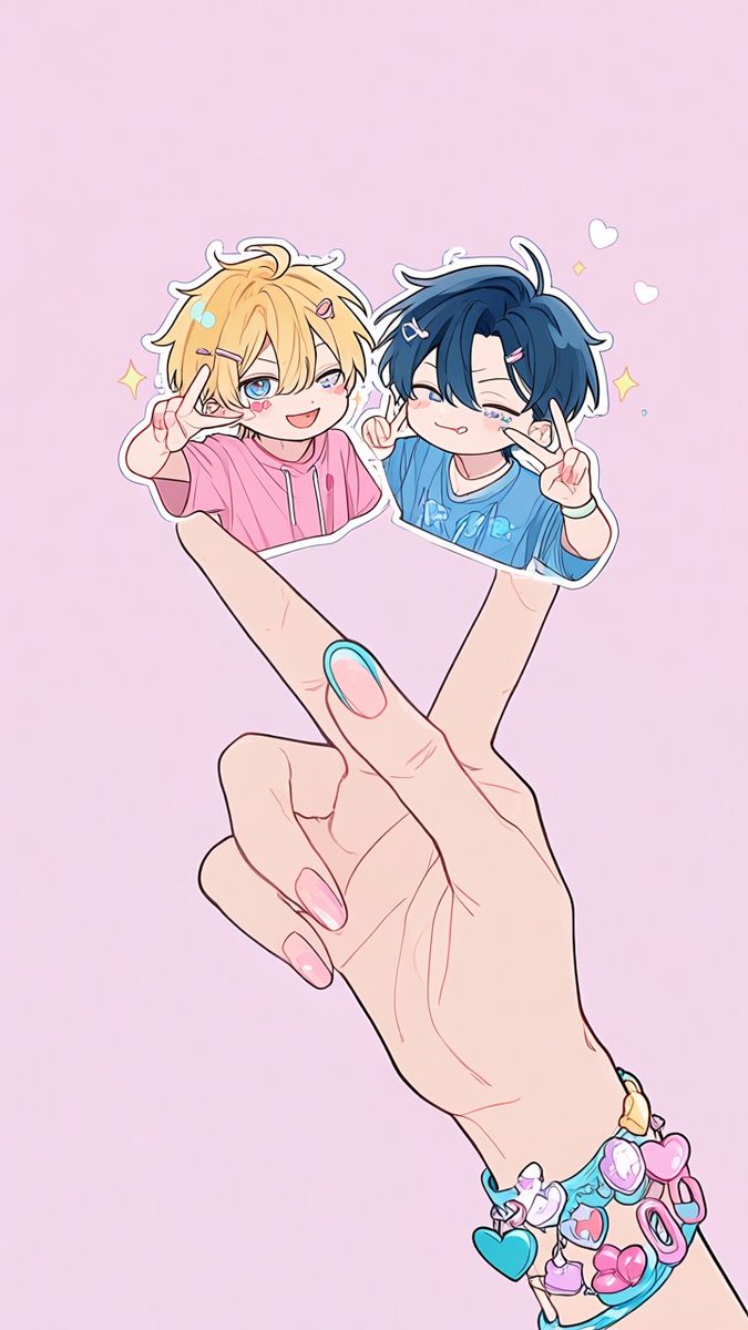 Choco86233454's tweet photo. 2人の男の子のステッカー風写真を作るつもりが、
なぜかこうなってしまいました……！
これはこれで可愛すぎる。

#PixAI下手くそ選手権

PixAI URL：https://t.co/vYhxFiATpZ https://t.co/8R49tznAIT