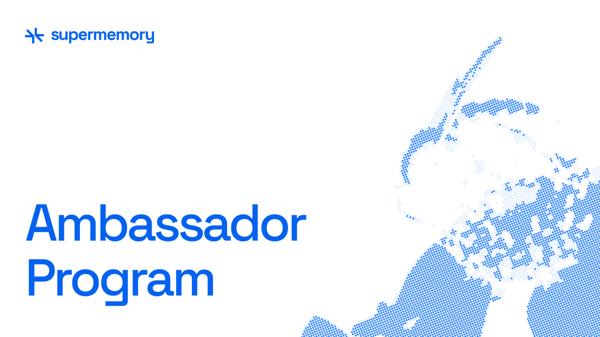 Muskanjain0401's tweet photo. we're finally launching the @supermemory ambassador program!

we're bringing on 3-4 ambassadors, who we want:

~ you make technical content and ship projects
~ you know your way around social media

comment or dm me your proof of work: a project you've shipped, your best technical post, and your x & github.