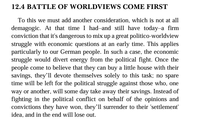 cuddlebearkin's tweet photo. @Crusader187 You are infected with money-thinking because the only life that isn't "mediocre" to you entails one in which you have lots of money and you trade your labour for that money. You are petty-bourgeois; you are not an ideologically-developed Nazi. Quote below is from MK V2 C12 https://t.co/f8mANMrygB
