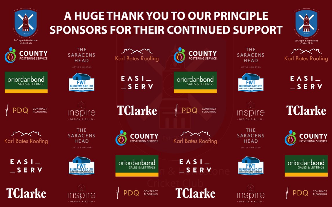 schcricketclub's tweet photo. A HUGE thank you to all our Principal Sponsors for their continued support.

Their continued backing makes a real difference to our club, facilities and future development.

Please support the fantastic local businesses that support us whenever you can! 

One Club. One Standard. https://t.co/NoKDKOXPHu