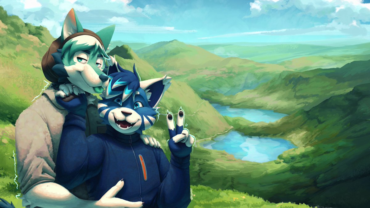 CobaltThePanda's tweet photo. Couldn't ask for a better climbing partner. 💙🤍

🖼️: @CosmicLeafArts https://t.co/Z4YsAr2fSn