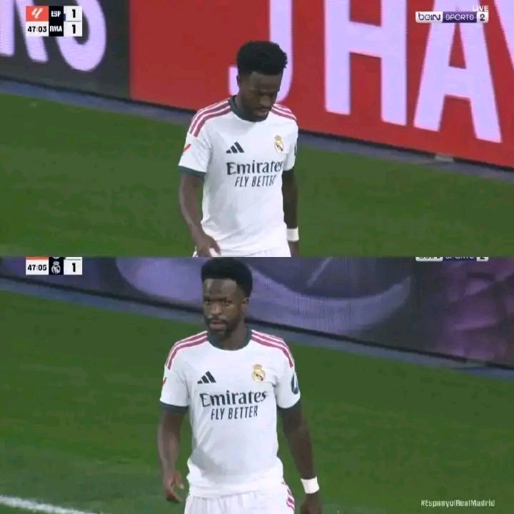AnythingArsen's tweet photo. When I watched Vinicius Jr. against Espanyol yesterday, I felt he looked far from his best. I understand why he wants a salary that reflects his importance, but for me, demanding Mbappe-level wages also means delivering Mbappe-level performances.

What concerned me most was how heavy and unproductive Vini looked. He struggled to make the impact I normally expect from him, and I even wondered if Madrid made the right decision by extending his contract. Of course, one game cannot define him, but his performance raised questions.

I know it was only the first La Liga game, so I am not writing him off. However, I believe it was a reminder that he needs to improve his consistency and become more decisive when Madrid need him most.

Most importantly, I want to see him build a better understanding with Kylian Mbappe. Madrid have two world-class attackers, and they will be better when they play together. If Vini wants to be paid among the very best, he must consistently perform like one of them.