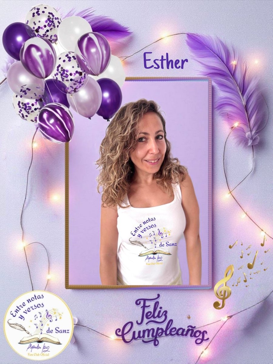 NotasVersosSanz's tweet photo. ¡¡Hoy celebramos la vida!!
¡¡Hoy es tu día @esther82_8 !!

¡¡Feliz vuelta al sol!! 🎂🥳🎈🎈🥳

En la familia de @NotasVersosSanz estamos de fiesta, te unes @alejandrosanz ?

#CumpleSanzero #EntreNotasYVersosDeSanz #felizcumpleaňos #vueltaalsol https://t.co/qc91d4IRJT