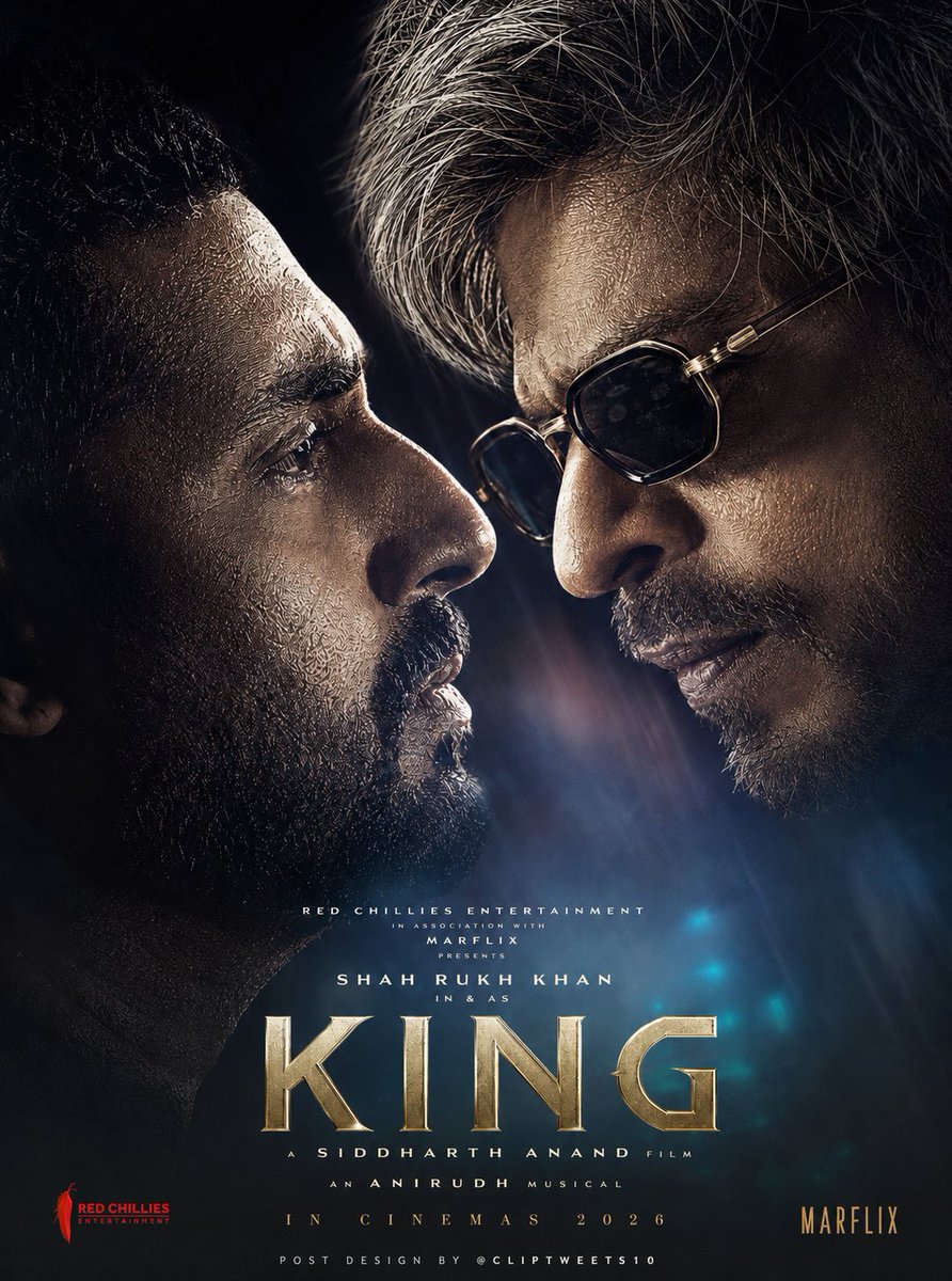 ClipTweets10's tweet photo. #king Movie Poster 🔥🔥

Poster Design by @ClipTweets10 

#SRK #ShahRukhKhan #ItsKingTime https://t.co/YrECb0jjSm