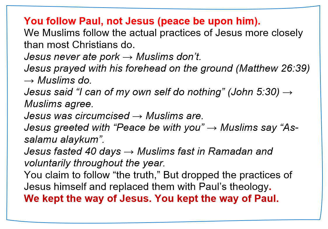 ajazzshake's tweet photo. This is what you follow !!!
Your scripture has more editors than authors.
Anonymous books lecturing on authority is wild.
Christianity is Paul’s interpretation — not Jesus’ mission.

1. Jesus’ own mission (what he said) vs Paul’s reinterpretation

Jesus (AS) taught obedience to the Law of Moses (Torah):
“Do not think that I have come to abolish the Law or the Prophets; I have not come to abolish them but to fulfill them. For truly I tell you, until heaven and earth disappear, not the smallest letter, not the least stroke of a pen, will by any means disappear from the Law…”

 (Matthew 5:17–18).➝ Jesus (AS) is affirming Torah law (sabbath, circumcision, kosher, no pork, etc.).

Paul abolished the Law:
“For we maintain that a person is justified by faith apart from the works of the law.” (Romans 3:28)
“Christ is the end of the law…” (Romans 10:4).➝ Paul shifted salvation from Law + obedience to faith in Christ’s death.

2. Jesus (AS) was a strict monotheist, Paul promoted divine sonship

Jesus (AS) taught pure tawḥīd:

“Hear, O Israel: The Lord our God, the Lord is One.” (Mark 12:29, quoting the Shema).

“Why do you call me good? No one is good—except God alone.” (Mark 10:18).

Paul elevated Jesus to divine Sonship & mediator:

“If you declare with your mouth, ‘Jesus is Lord,’ … you will be saved.” (Romans 10:9).

“For there is one God and one mediator between God and mankind, the man Christ Jesus.” (

1 Timothy 2:5).➝ Paul shifted from God alone → Jesus as Lord / divine mediator.

3. Jesus (AS) never taught “Original Sin” or salvation by crucifixion

Jesus (AS) taught personal repentance & forgiveness directly from God:

“Forgive us our sins, for we also forgive everyone who sins against us.”

 (Luke 11:4 – The Lord’s Prayer).
“But if you do not forgive others their sins, your Father will not forgive your sins.” (Matthew 6:15).

Paul made crucifixion the only path to salvation:

“If Christ has not been raised, your faith is futile; you are still in your sins.” (1 Corinthians 15:17).

“We preach Christ crucified: a stumbling block to Jews and foolishness to Gentiles.”

(1 Corinthians 1:23).➝ Paul shifted from repentance and forgiveness from God → atonement by crucifixion.

4. The Apostles vs Paul

Jerusalem Church (actual disciples of Jesus) still followed Jewish law:

➝ Acts 15: James (Jesus’ brother) insisted on circumcision and Torah for followers.

➝ Acts 21:20: “You see, brother, how many thousands of Jews have believed, and all of them are zealous for the law.”

Paul openly clashed with them:

➝ Galatians 2:11: Paul says, “When Peter came to Antioch, I opposed him to his face, because he was clearly in the wrong.”

➝ Paul admits the pillars of the church disagreed with him — but he still went his own way.

5. Modern historians acknowledge “Pauline Christianity”

Bart Ehrman (agnostic NT scholar): 
Paul reinterpreted Jesus’ message into a religion about Jesus instead of what Jesus taught.

Albert Schweitzer: 
“Paul did not regard Jesus as a teacher of wisdom… Paul created his own doctrine out of the death and resurrection.”

Jesus (AS) taught: Law, Tawḥīd, repentance, obedience.

Paul taught: Faith without law, Jesus as divine Son, salvation through crucifixion.

The earliest disciples followed Jesus’ way, 
but Paul’s version dominated the Roman Empire.

That’s why today’s Christianity is more Paul’s religion than Jesus’ religion.

Jesus taught God’s law — Paul abolished it. 
Jesus taught tawḥīd — Paul preached sonship. Jesus taught repentance — Paul preached crucifixion. 
Tell me, whose religion are Christians really following?

Have a nice day.
