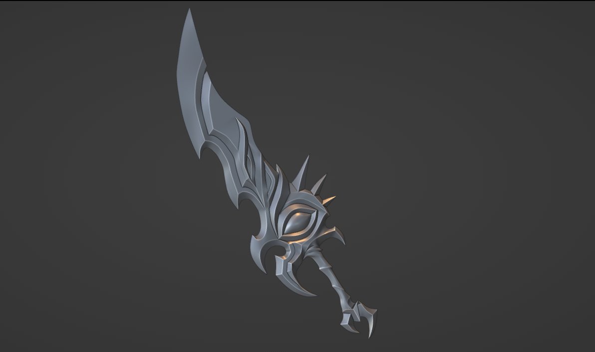 Zerokmax's tweet photo. Fantasy sword 

#roblox #robloxdev #blender https://t.co/SjceHAyIil