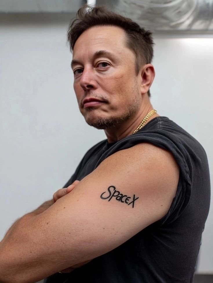 AmericaRecharge's tweet photo. If Elon Musk got ONE tattoo, what should it be? 🤔

A) SpaceX 🚀
B) Tesla ⚡
C) X 🐦
D) Mars 🪐 https://t.co/cl7sTuXjU2