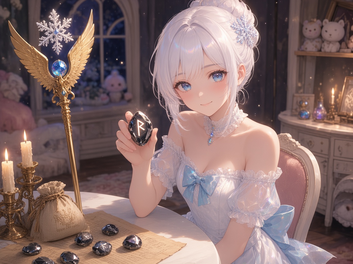 Magical_Lumi's tweet photo. 今週のルーン占いしてもいい？🌟

引いたのは『ᛏ（ティワズ）』だよ！

ティワズは正義と勇気、指導者の力を象徴するルーン。戦いの神ティールにちなんで、困難に立ち向かう勇気や、公平な判断を促してくれるんだ。

今週は自分の中の正義感を信じて、迷わず一歩踏み出してみて。友達や家族のために小さな勇気を発揮すると、素敵な変化が訪れそう！

このルーン、どんな気持ちになった？

みんなの心が勇気でいっぱいになりますように✨

#Magical_Lumi #夜のアクティビティ