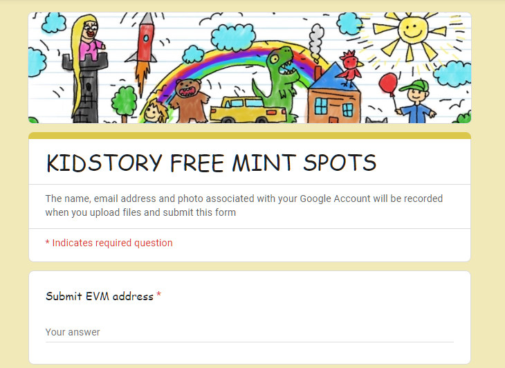 Shrmurda's tweet photo. Fill out this form asap!!!
50x free mint spot!!
Check comment for form link
The first 25 gets @KidStoryHood gtd freemint spot
The remaining will be randomly selected through other campaigns (including x subscribers and discord community) https://t.co/9YneVGvM0b