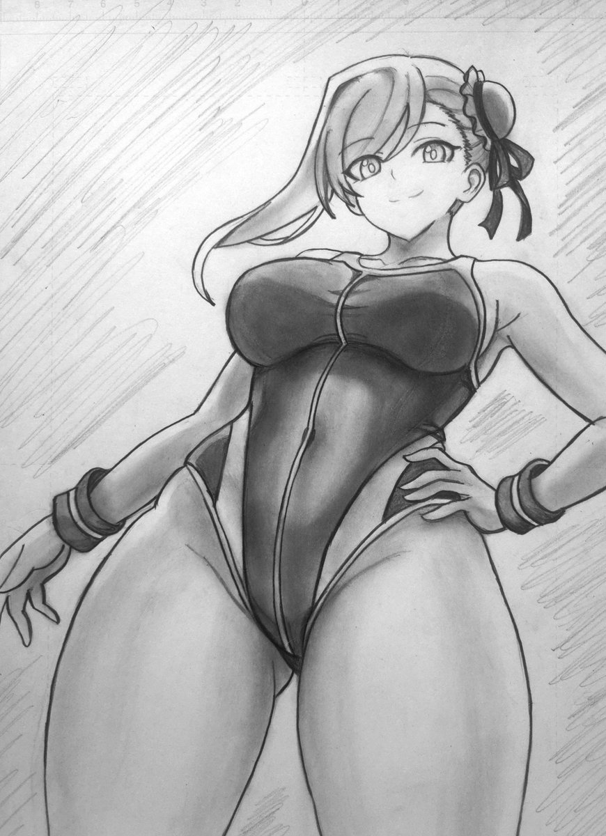 NRI34oM8qcSZdMm's tweet photo. 鉛筆1本描き
FGO　宮本武蔵（水着） https://t.co/agt9zN014n