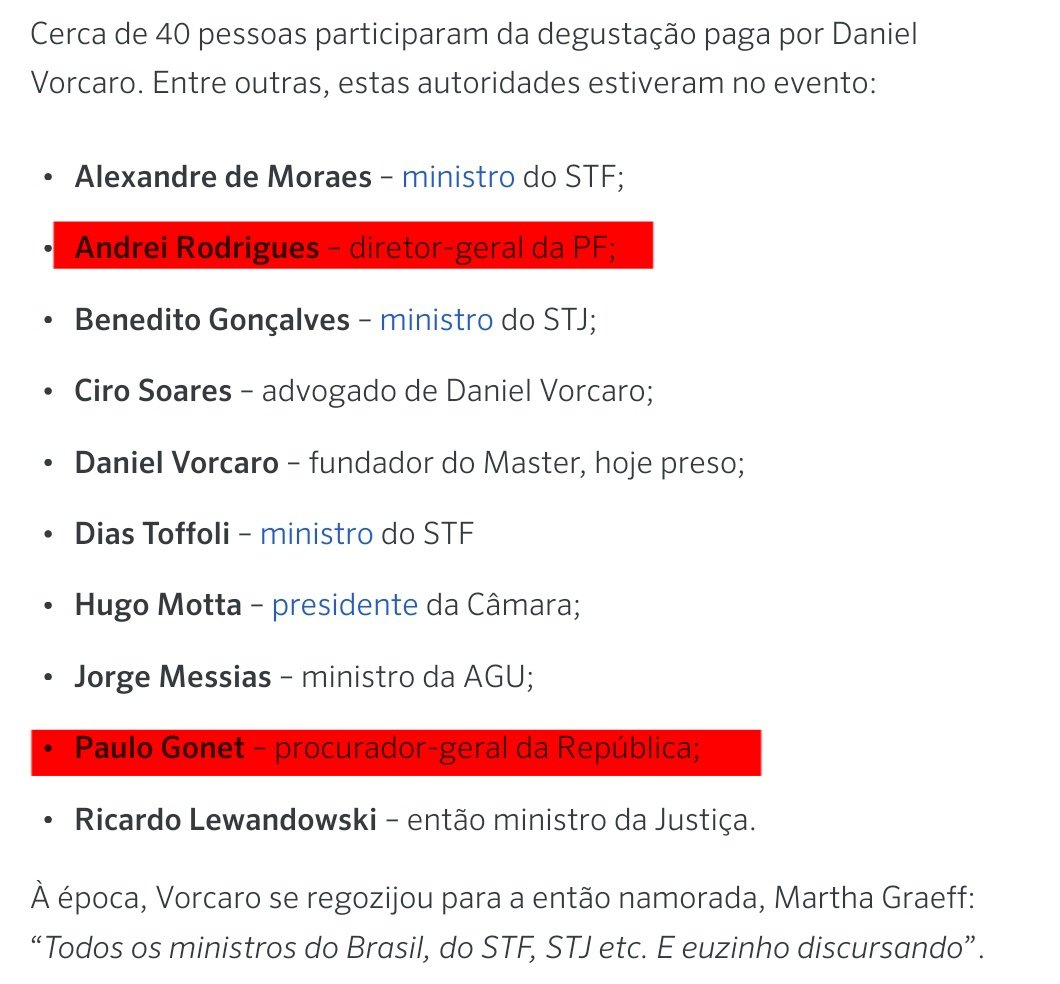 Zperzandi's tweet photo. Compreensível que um dos convidados pras festinhas de whisky do Vorcaro não goste do André Mendonça.

O que não dá pra entender é como um sujeito desse continua no cargo, dirigindo a PF que deveria investigá-lo. https://t.co/wh1G2mUOfA