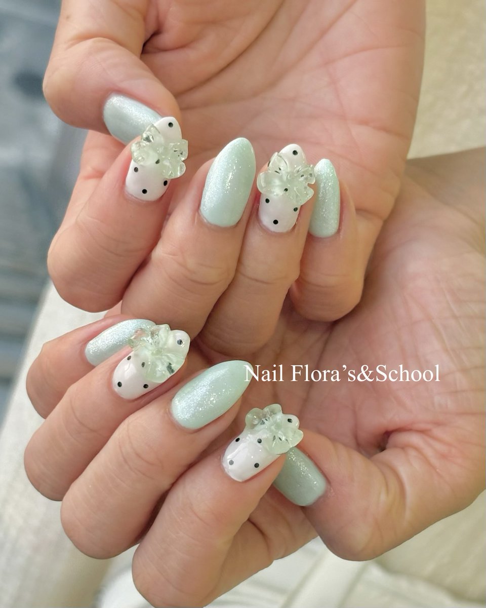 nailfloraschool's tweet photo. ミント💚
さわやかごきげん！！

#越谷 #春日部 #ネイルスクール https://t.co/SbxIY9LQxk