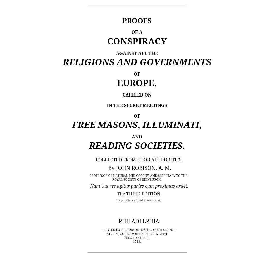 logosreturned's tweet photo. It was not just jews, that orchestrated the French revolution.

Freemasonry is talmudism for the goyim and they are in league with those demons, since they are devil worshippers themselves.

Complete book from 1797:
https://t.co/hpxVXUeUnP https://t.co/fhUHYFxjFX
