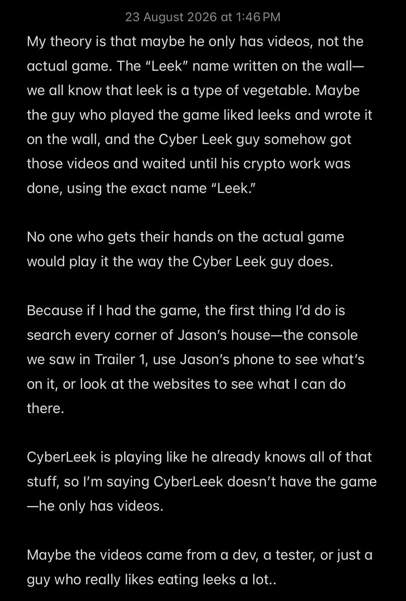 7Kkurd's tweet photo. my weird theory about cyberleek and Gta6 https://t.co/AaqenvL33o