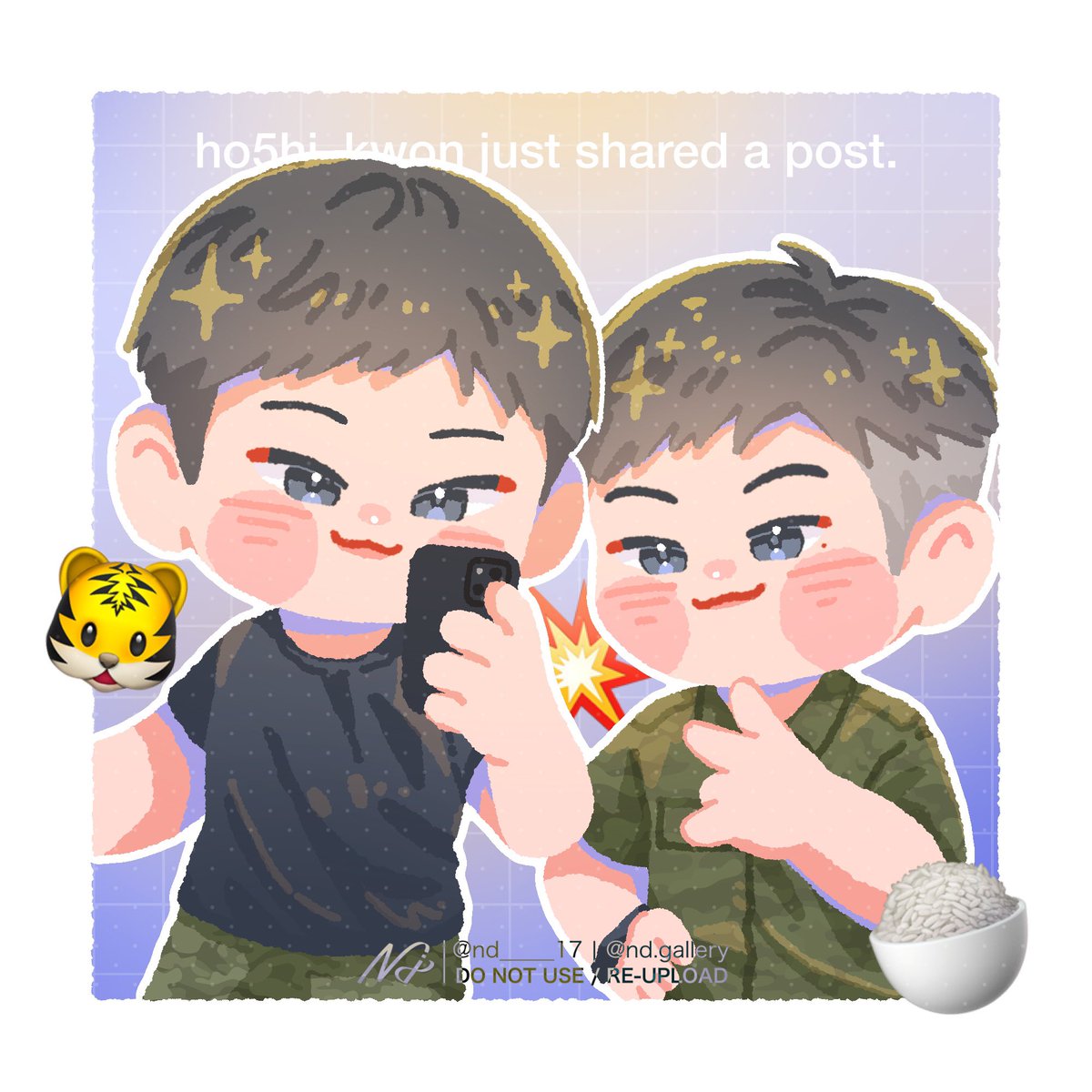 nd_____17's tweet photo. ho5hi_kwon just shared a post 🐯🍚

#howoo #호우 #seventeenfanart https://t.co/PVh4DFK7S2