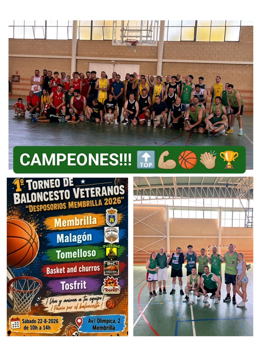 deividmagic32's tweet photo. Gran día de baloncesto en Membrilla en su "I Torneo de Veteranos",y más aún con la victoria,equipazo con mayúsculas,felicitando y agradeciendo a la organización el torneo y trato recibido,y a todos los equipos participantes por el buen ambiente de basket! 🏀
1,2,3 Tomelloso! 💚💛 https://t.co/Mg9NiGuKFs