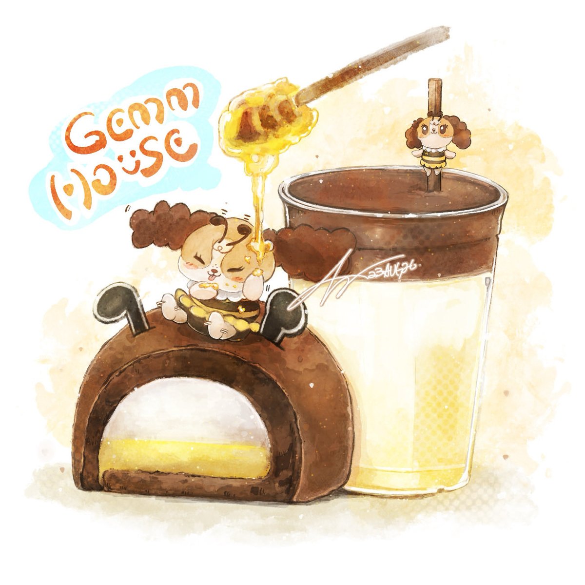 lala_LUNAR_'s tweet photo. จับเจ้า Pup-bee ตัวติดน้ำผึ้งได้แล้ว! ✨

#GEMMHOUSE
#VIMMY https://t.co/IVpz8M50f4
