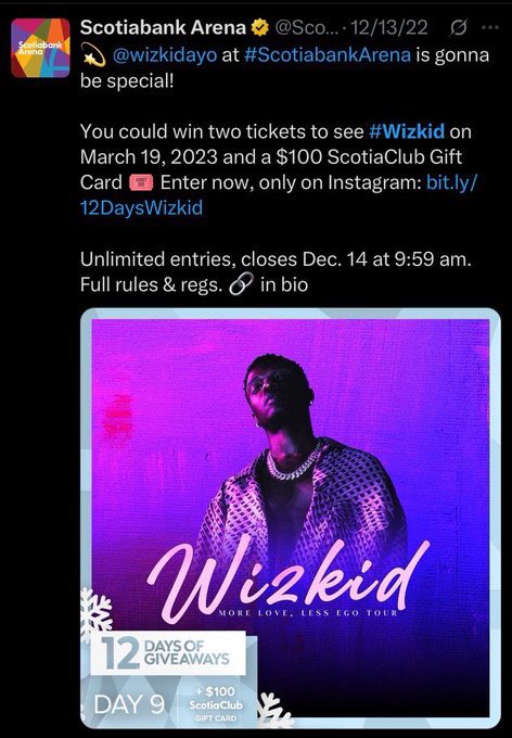 Hayce30bg's tweet photo. Why Wizkid canceled scotiabank arena 2 times in a row? 

Dem no know him gbedu in TORONTO 😹 https://t.co/9QButb2mqV