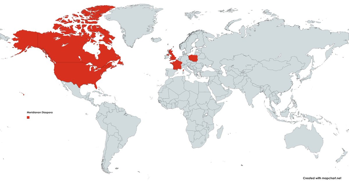 meridianagov's tweet photo. Beyond our borders, Meridianans comprise a small but widespread diaspora located in 5 countries.
Our Ministry of Foreign Affairs currently maintains ambassadors in Canada, the United States, the United Kingdom, France, and Poland.
#meridiana #micronations https://t.co/Illff7hkeG