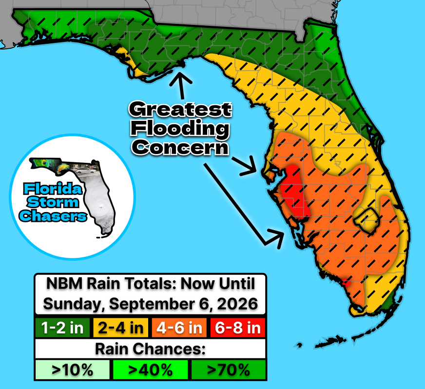 FLStormChasers_'s tweet photo. 🌧️FLORIDA FLOODING!🌧️
Well the remnants of Tropical Storm #Dolly is expected to reach #Florida this week and dump torrential rainfall across the peninsula, with some areas seeing up to 6-8 inches of rain! Nearly the entire state is under a flood threat. Stay Weather Aware!

#flwx