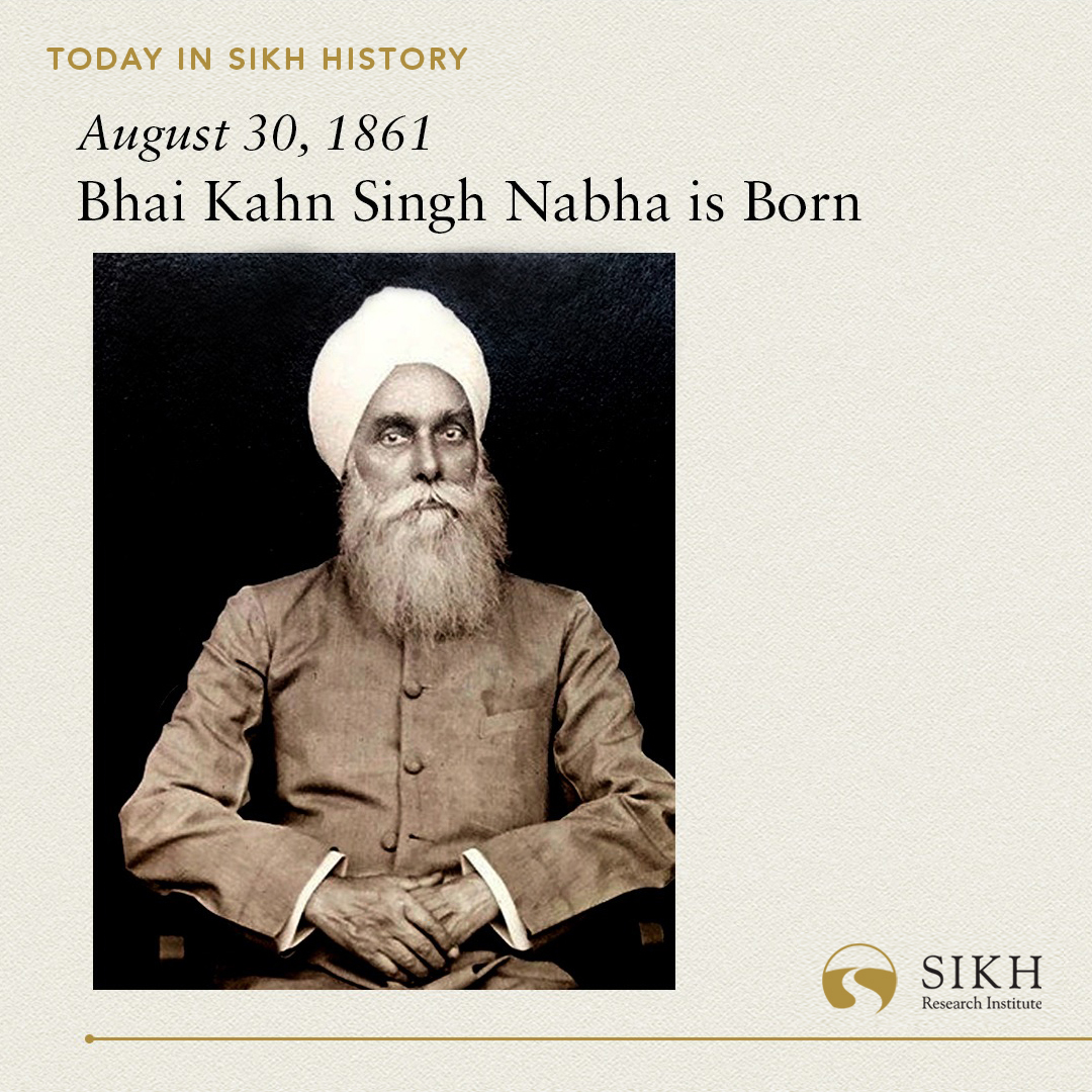 SikhRI's tweet photo. Today in #Sikh History:
The celebrated Sikh scholar and writer Bhai Kahn Singh Nabha was born. He was a person of letters, a great lexicographer, and an encyclopedist. In addition to being well-versed in Gurmukhi, he had extensive knowledge of Sanskrit classics, musicology, and Persian texts. He also served as the tutor to Tikka Ripudaman Singh, the heir apparent of the Nabha state.

Watch more: https://t.co/Nqpdqg1C6U

#TodayInHistory #India #Punjab #Panjab #SikhHistory